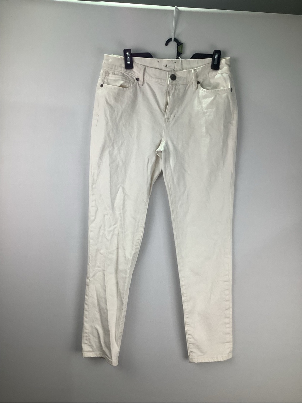 Lou & Grey Slouchy White Skinny Jeans‎ womens size 27/4
